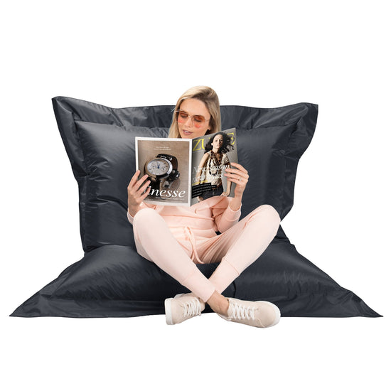 Puff Gigante Cama XXL - SmartCanvas™ Gris Platino 01