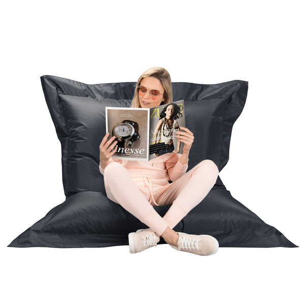 Puff Gigante Cama XXL - SmartCanvas™ Gris Platino 01