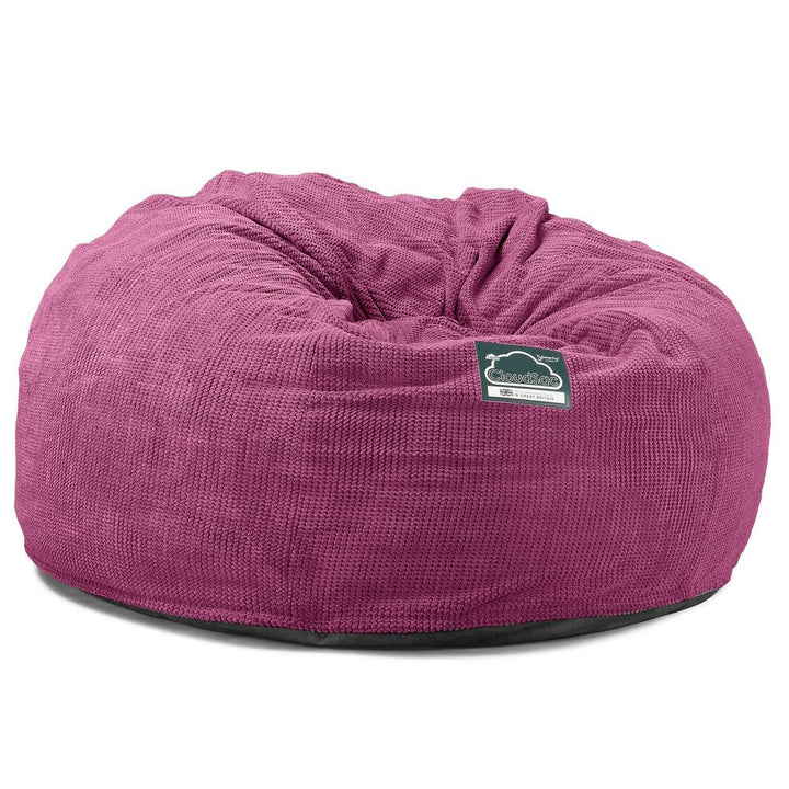 Lounge Pug, CloudSac 1010 XXL, Sofá Puf Viscoelástico XXL, Pompón Rosa