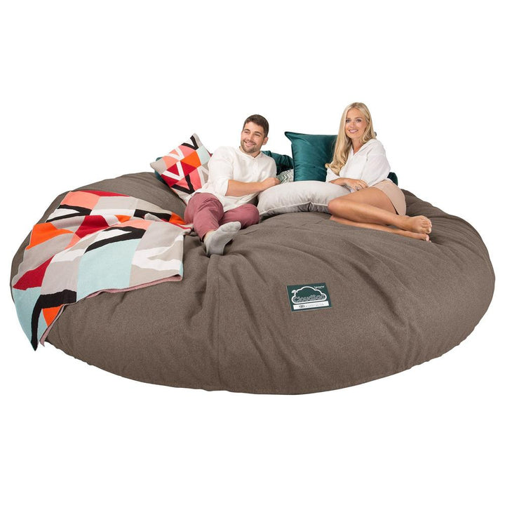 Lounge Pug, CloudSac 5000 XXXXXL, Sofá Puf Viscoelástico Titánico, Lana de Interalli Galleta