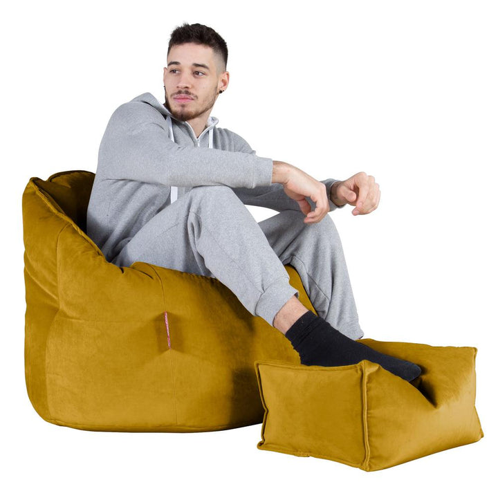 LOUNGE PUG, Puff Silla 'Abrazo', Terciopelo - Oro