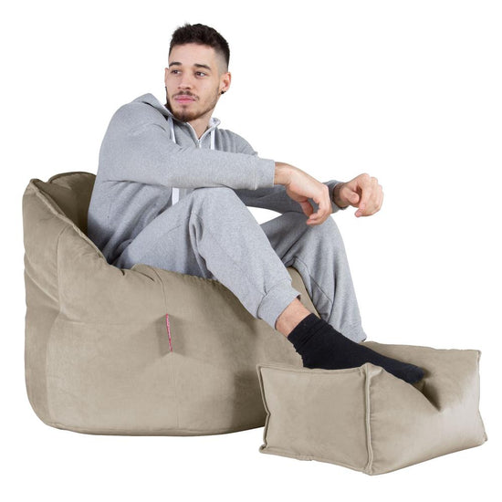 LOUNGE PUG, Puff Silla 'Abrazo', Terciopelo - Visón