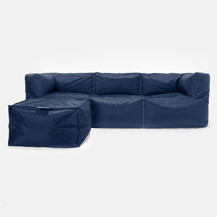 SmartCanvas™ Puf Sofá Modular 3 piezas - Azul Marino 02