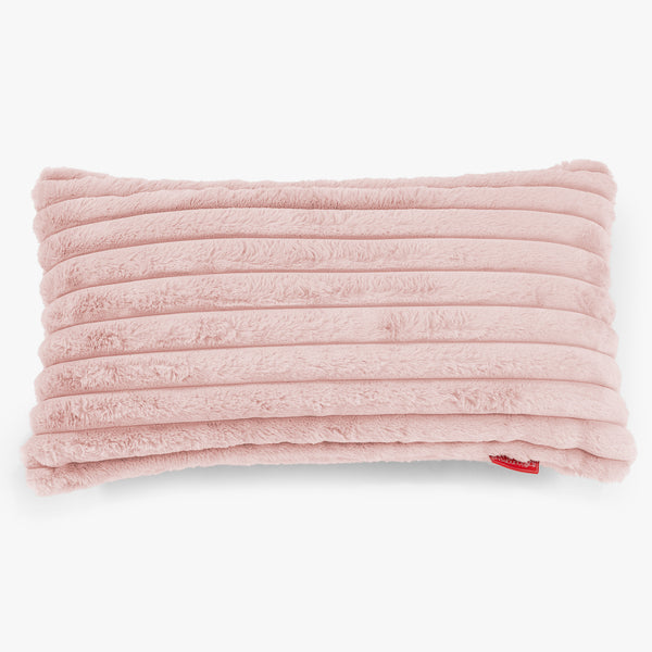 Fundas de Cojín Rectangular Gigante 40 x 80cm - Pana de Felpa Ultra Rosa Empolvado 01
