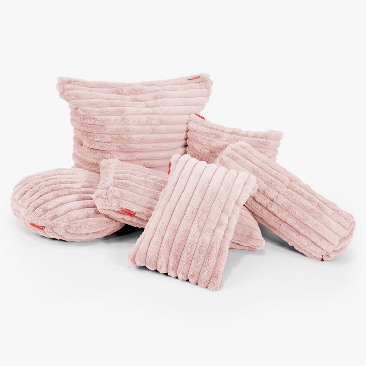 Fundas de Cojín Rectangular Gigante 40 x 80cm - Pana de Felpa Ultra Rosa Empolvado 02