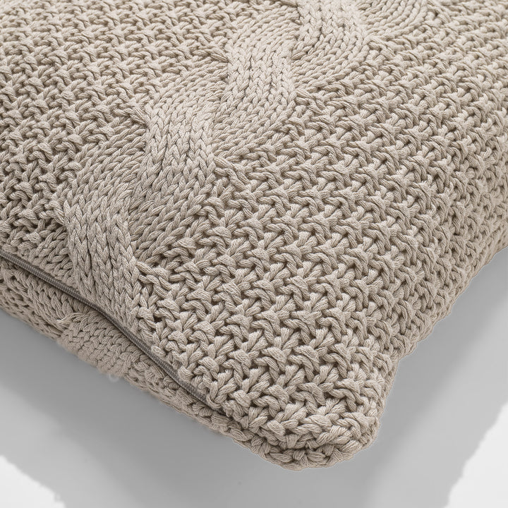 Cojín 47 x 47cm - Algodón 100% Cable Crema 02