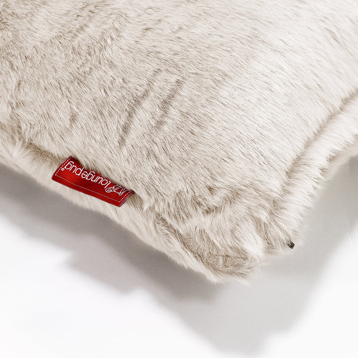 CloudSac 50 Almohada Gigante Viscoelástica 40 x 80cm - Piel de Conejo Sintética Blanco 