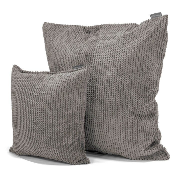 Cojín Gigante 70 x 70cm - Pompón Carbón Gris 02