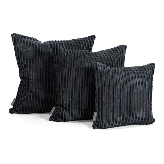 Cojín 47 x 47cm - Pana Clásica Negro 02