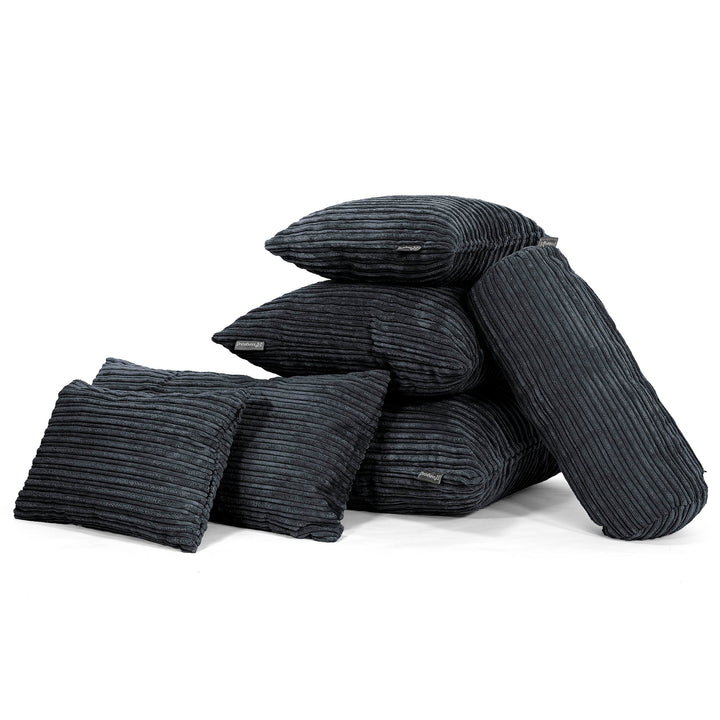 Cojín 47 x 47cm - Pana Clásica Negro 04