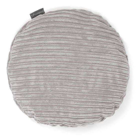Fundas de Cojín Redondo 50cm - Pana Clásica Aluminio Plata 01