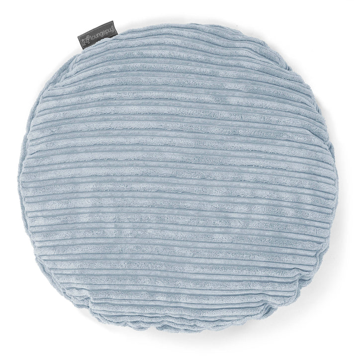 Cojín Redondo 50cm - Pana Clásica Bebé Azul 01