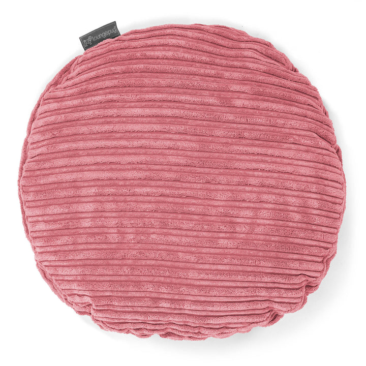 Cojín Redondo 50cm - Pana Clásica Coral 01