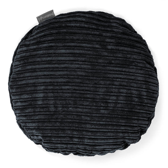 Cojín Redondo 50cm - Pana Clásica Negro 01