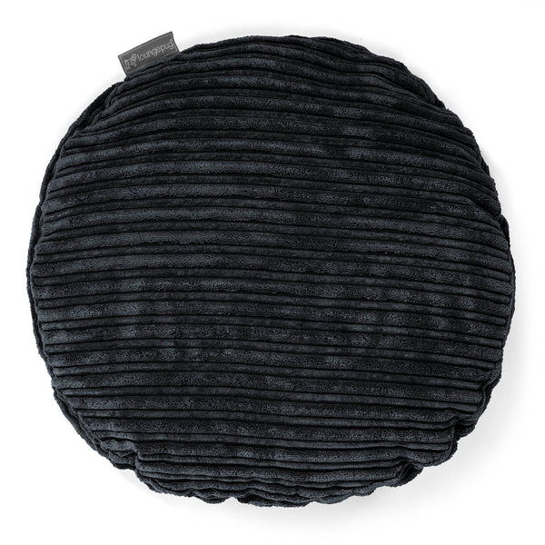 Cojín Redondo 50cm - Pana Clásica Negro 01