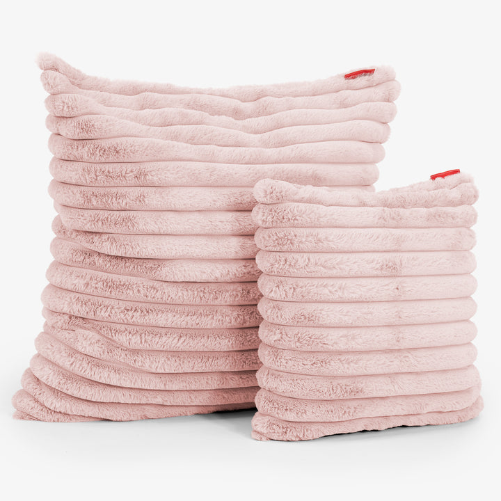 Fundas de Cojín Extra Grande 70 x 70cm - Pana de Felpa Ultra Rosa Empolvado 02