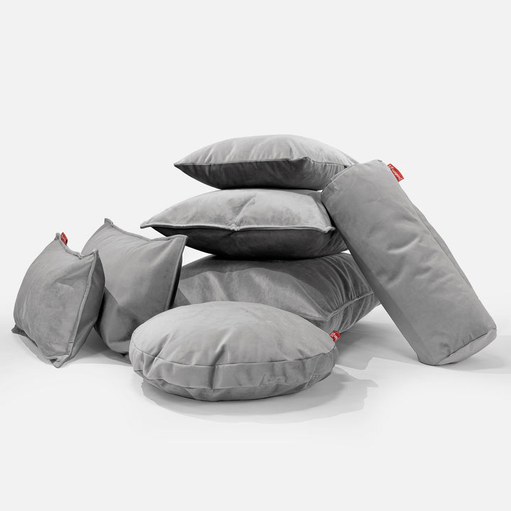 Cojín Gigante 70 x 70cm - Terciopelo Plata 04
