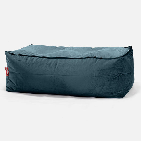 CloudSac 100 Reposapiés Viscoelástico - Terciopelo Turquesa 01