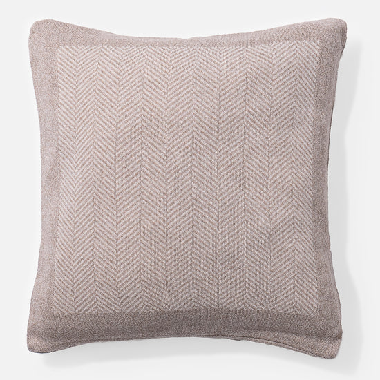 Cojín 47 x 47cm - Algodón 100% Tejido de Espiga Patrón Piedra 01