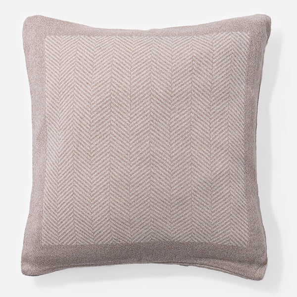 Cojín 47 x 47cm - Algodón 100% Tejido de Espiga Patrón Piedra 01