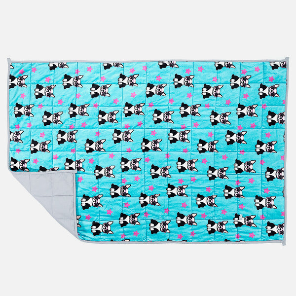Manta de Peso para Niños - Manta de Franela Pug 01