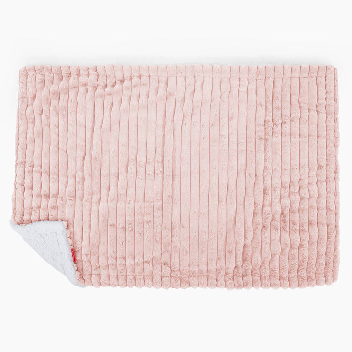 Manta de Sherpa - Pana de Felpa Ultra Rosa Empolvado 03