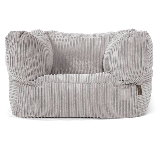Albert Puff Sillón - Pana Clásica Gris Plata 01