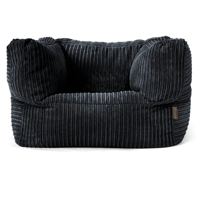 Albert Puff Sillón - Pana Clásica Negro 01