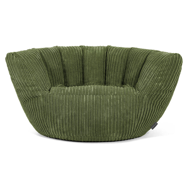 Puf Charles Vintish - Pana Clásica Bosque Verde 01