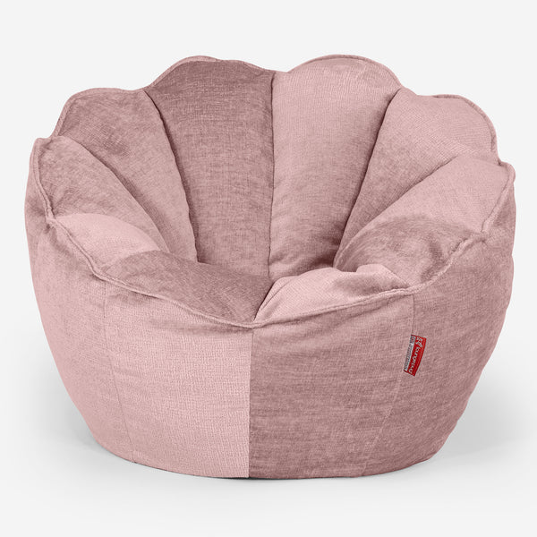 Puf Saco Natalia - Chenille Rosa 01