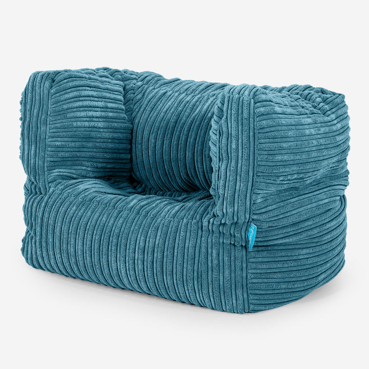 Puf Silla Alberto para Niños 1-5 años - Pana Clásica Egeo Azul 02