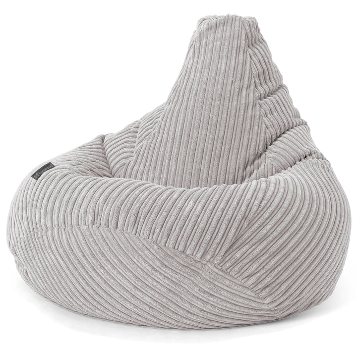 Puf Silla de Juego para Niños de 6 a 14 años - Pana Clásica Aluminio Plata 03
