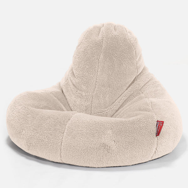 Puf Ultra Lux - Piel de Osito Sintética Crema 01