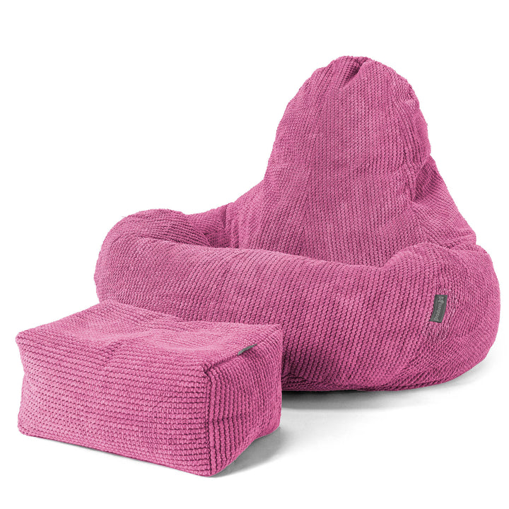 Puf Ultra Lux - Pompón Rosa 02