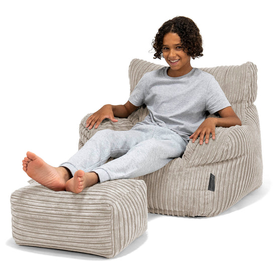 Sillón Puf Teens 6-14 años - Pana Clásica Visón 01