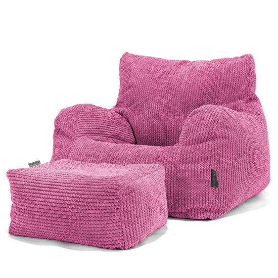 Sillón Puf Teens 6-14 años - Pompón Rosa 03