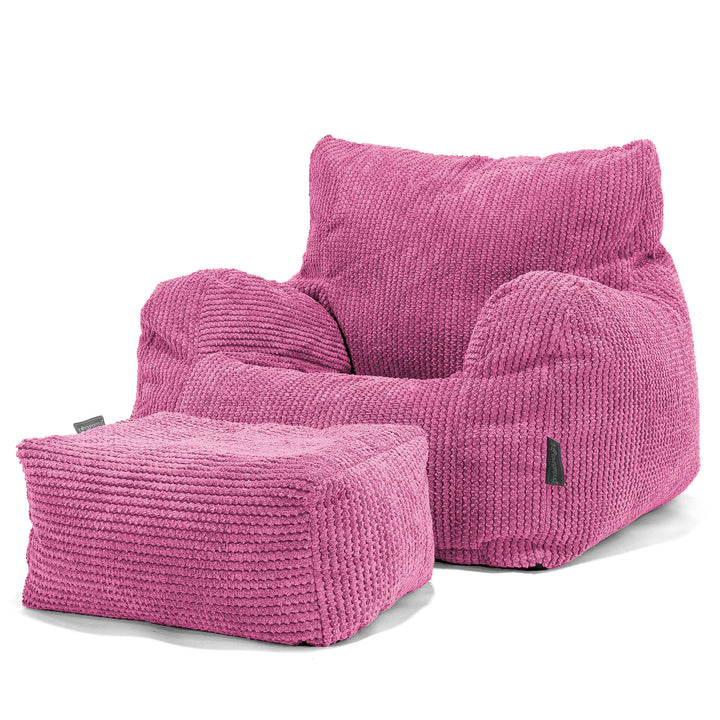Sillón Puf Teens 6-14 años - Pompón Rosa 03
