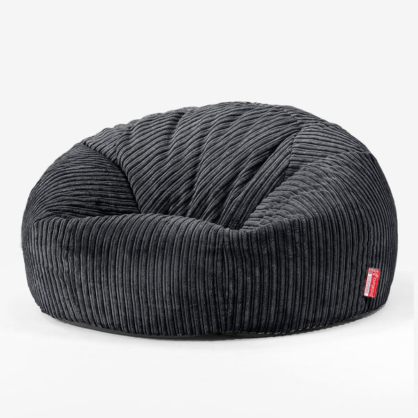 Puf Sofa para Niños de 6 a 14 años - Pana Clásica Negro 01
