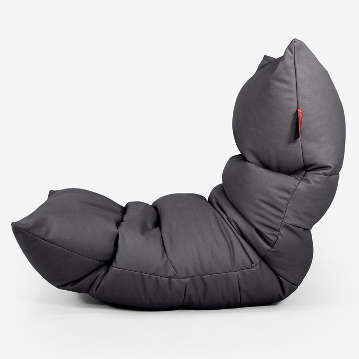 Puf Tumbona Eva - Cuero Vegano Negro 02
