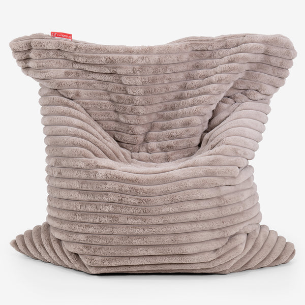 Puff Cama Gigante XL - Pana de Felpa Ultra Visón 01