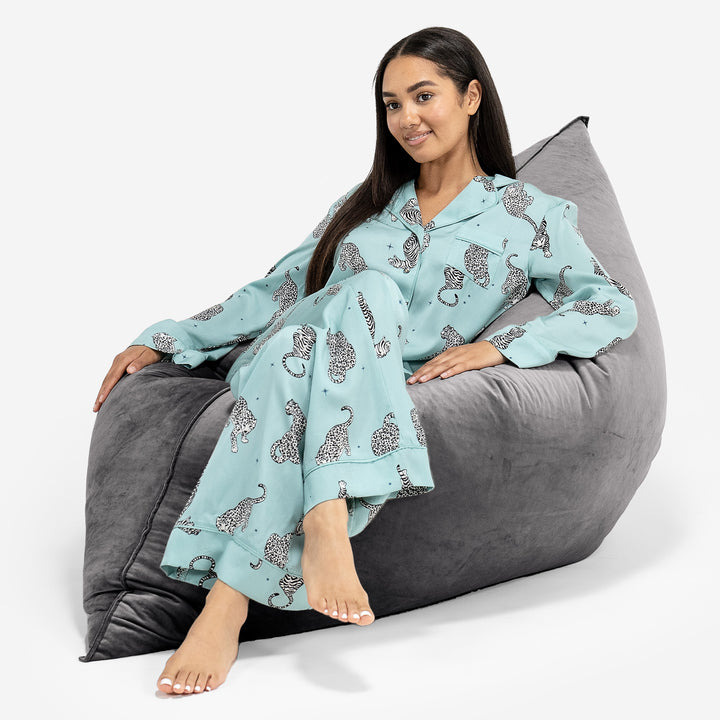 Puff Gigante Cama XL - Terciopelo Grafito 04