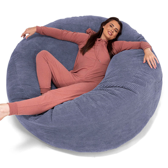Puff Gigante 'Mega-Mamut' - Pompón Morado 01