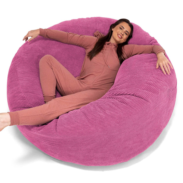 Puff Gigante 'Mega-Mamut' - Pompón Rosa 01