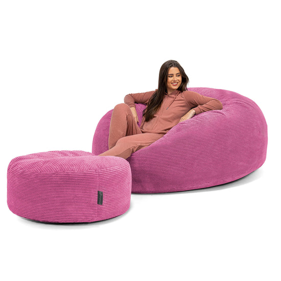 Puff Gigante 'Mega-Mamut' - Pompón Rosa 02