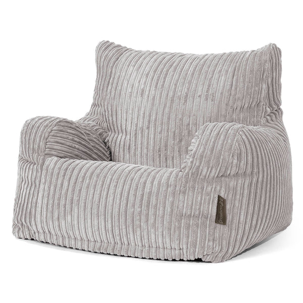 Puff Sillón Josephine - Pana Clásica Gris Plata 01