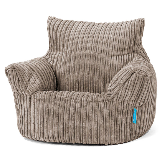 Puff Sillón para niños 1-3 años - Pana Clásica Marrón empolvado 01