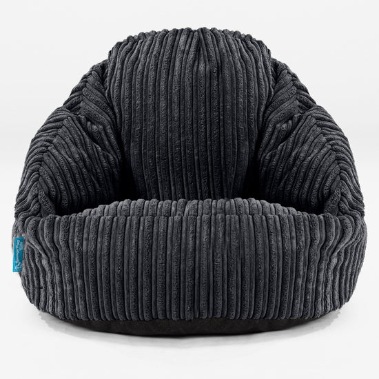 Puf para Niños Bubble 1-3 años - Pana Clásica Negro 01