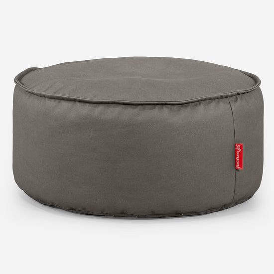 Puff Taburete - Cuero Vegano Gris 01