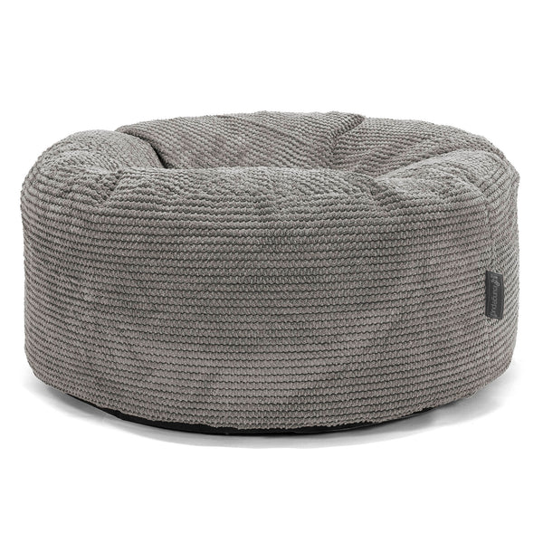 Puff Taburete - Pompón Carbón Gris 01