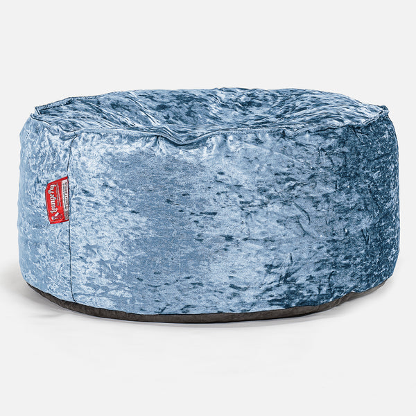 Puff Taburete - Terciopelo Retro Turquesa 01